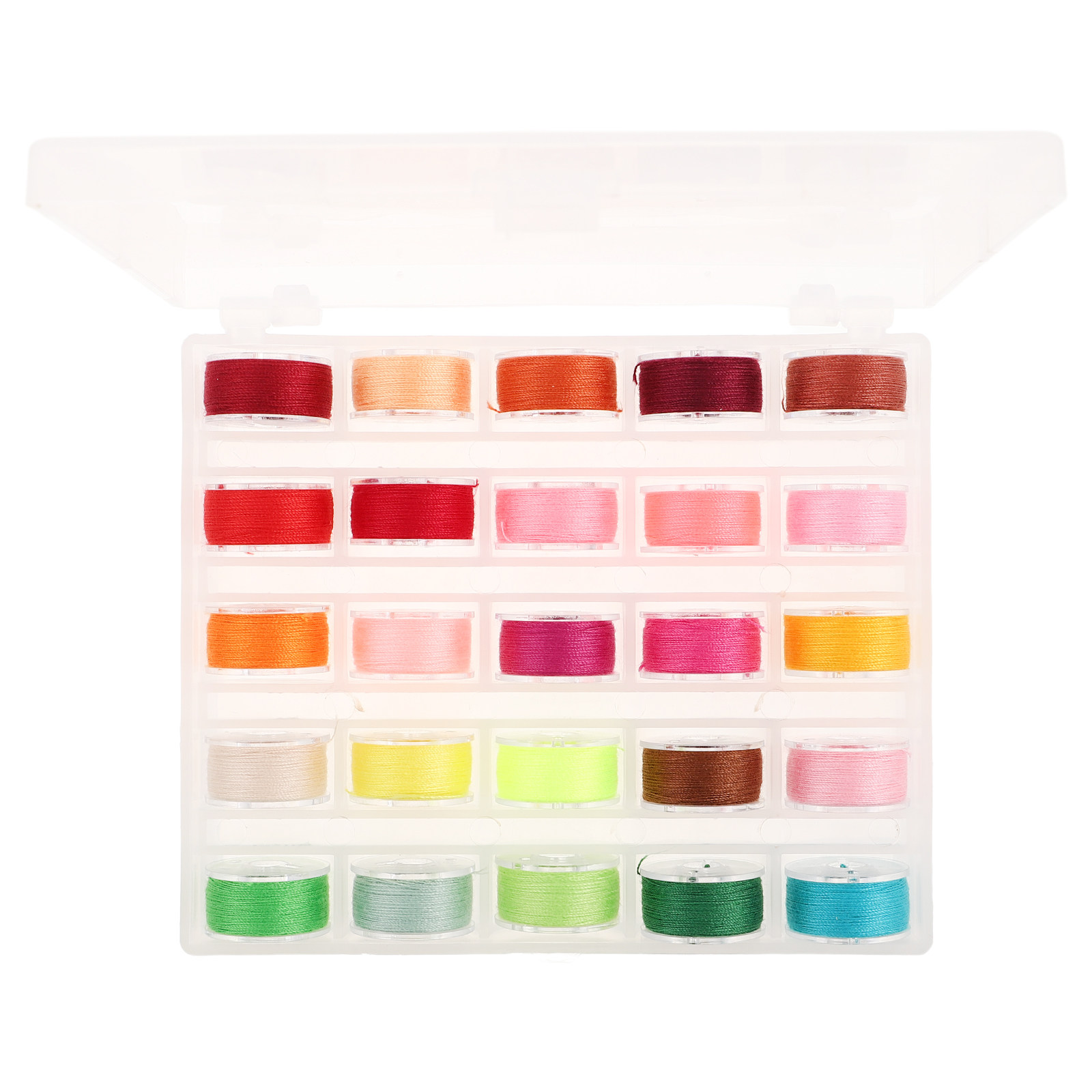 Sewing Kit - 25Pcs Plastic Sewing Bobbins in Clear