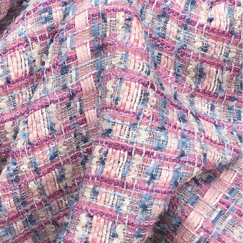 Sewing Tweed - Light Purple Stripe and Ribbon Yarn-Dyed