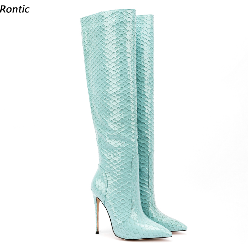 Sewing Zipper - Rontic Women Winter Knee High Boots