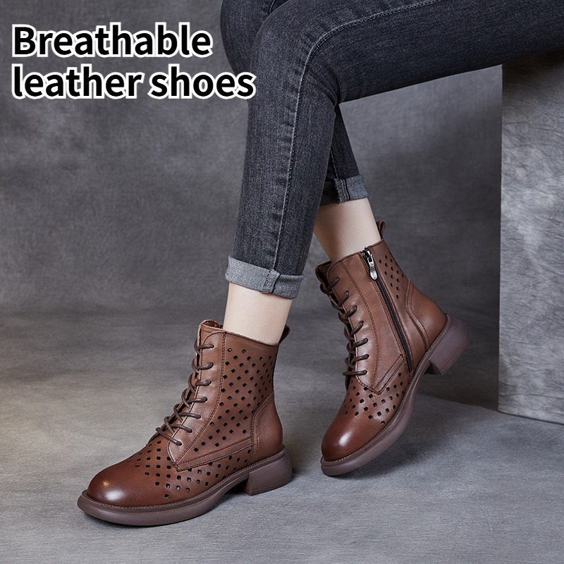 Spring Women Open Toe Genuine  - Sewing Zipper review and price