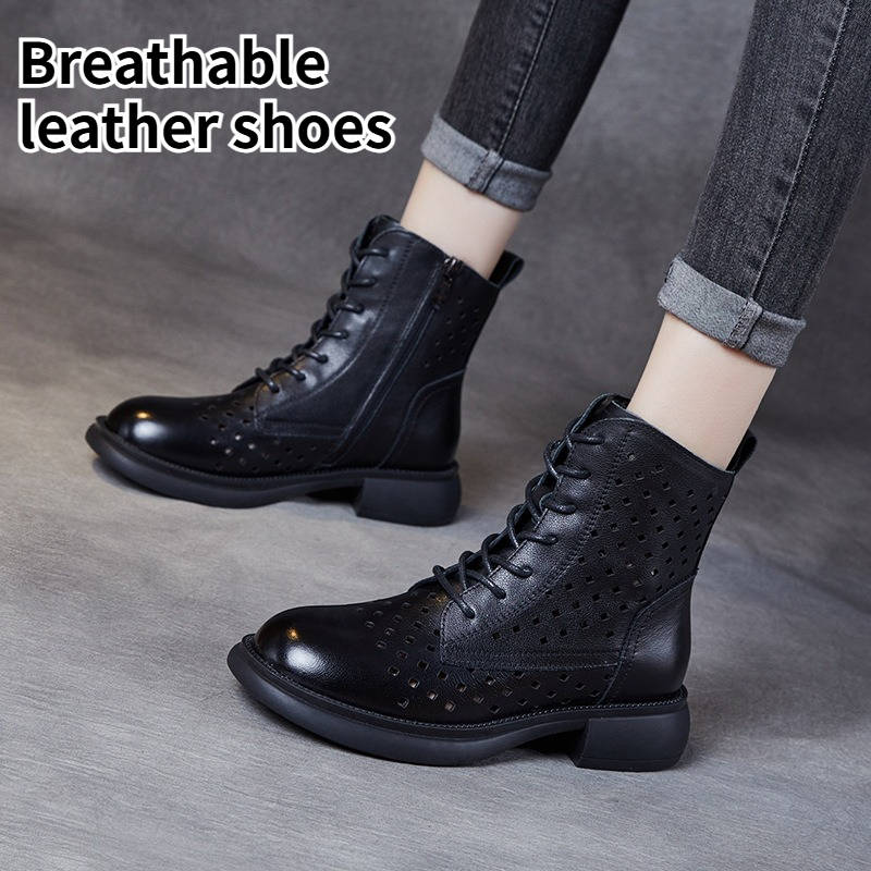 Spring Women Open Toe Genuine  - Sewing Zipper review and price