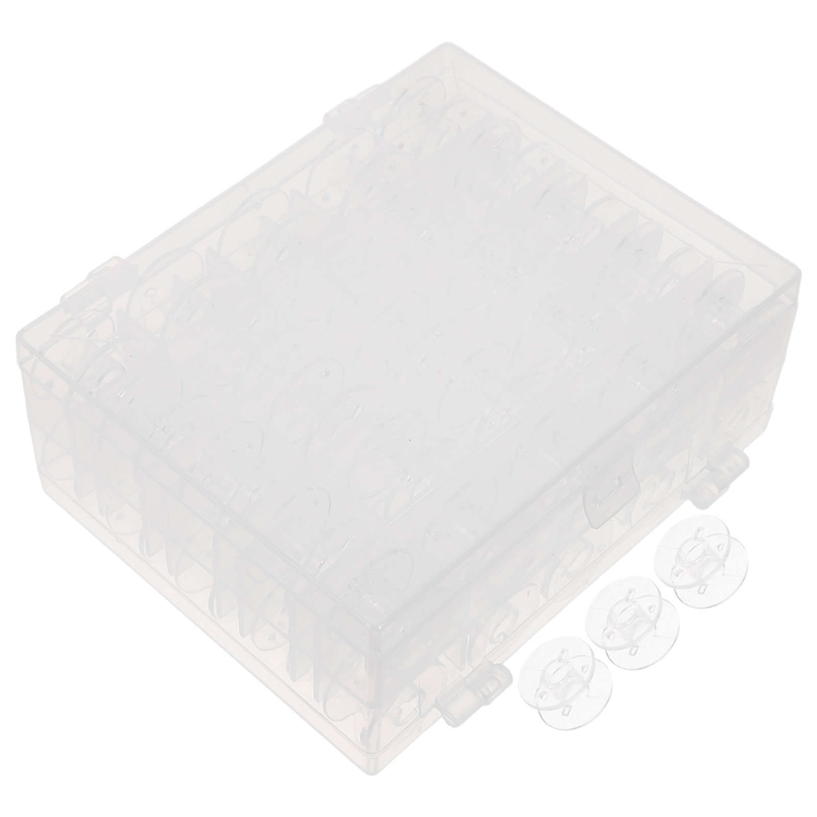 50Pcs Clear Bobbins Plastic Se - Thread Bobbins Empty review and price