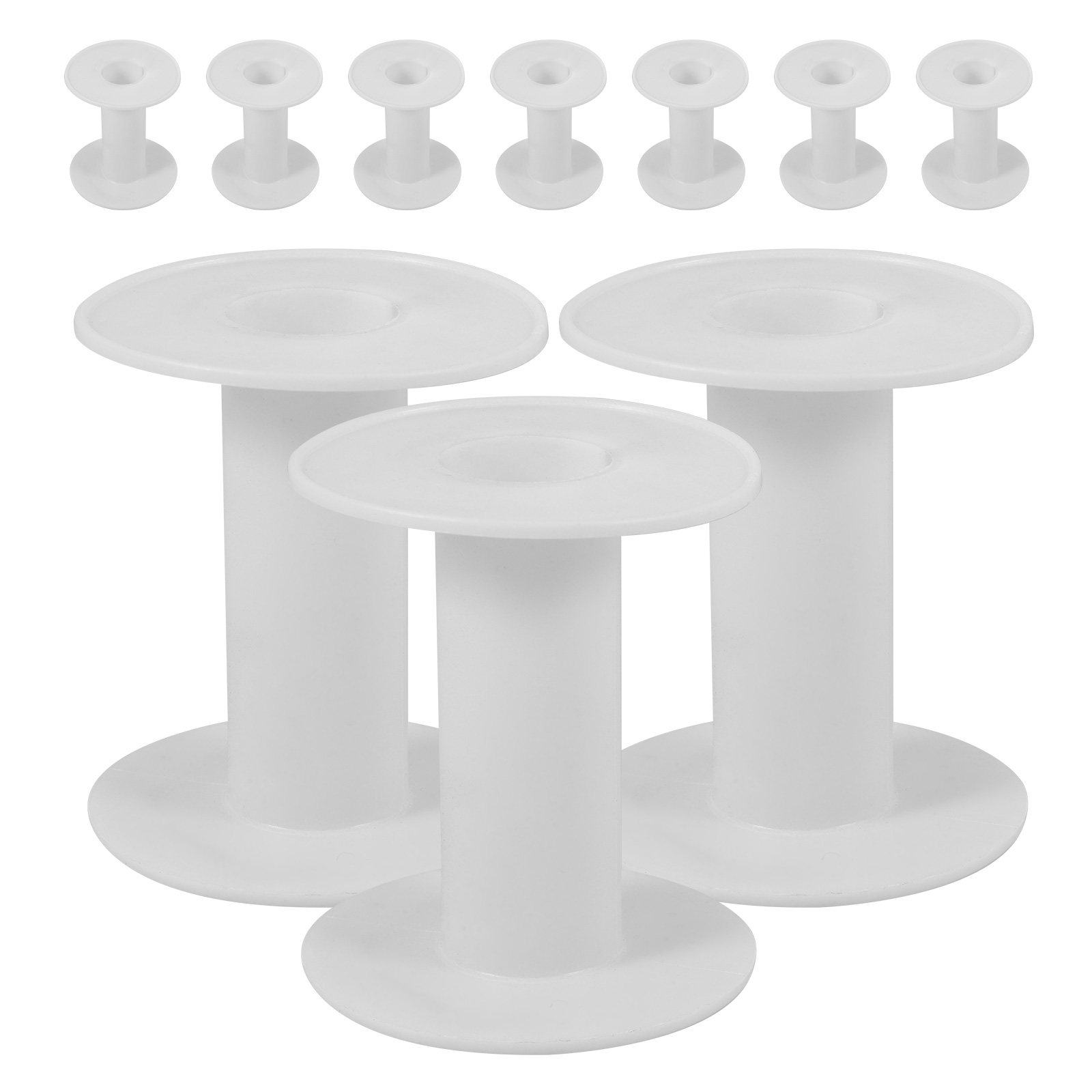 10Pcs Plastic Spools White Ver - Thread Bobbins Empty review and price