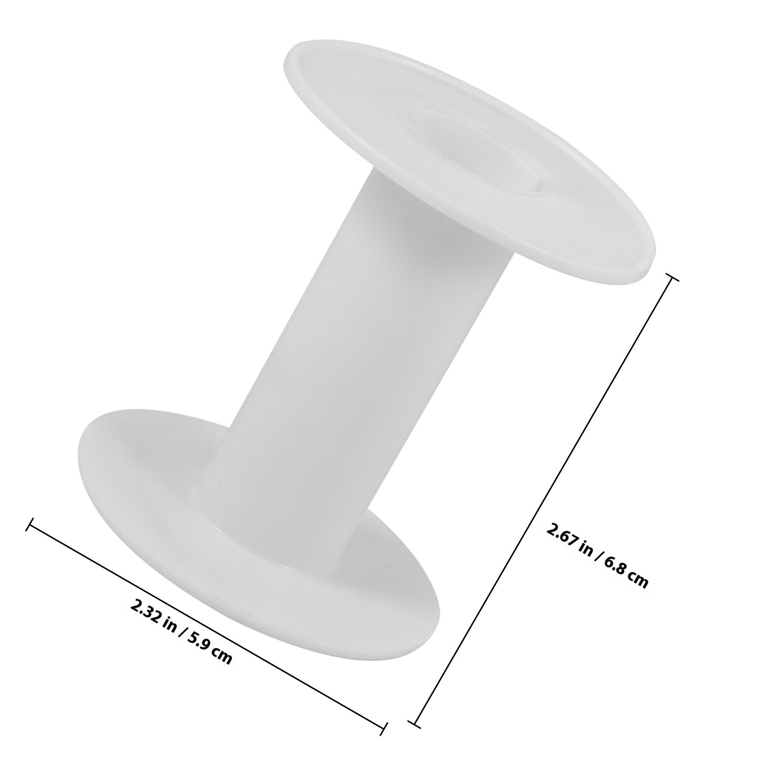 10Pcs Plastic Spools White Ver - Thread Bobbins Empty review and price