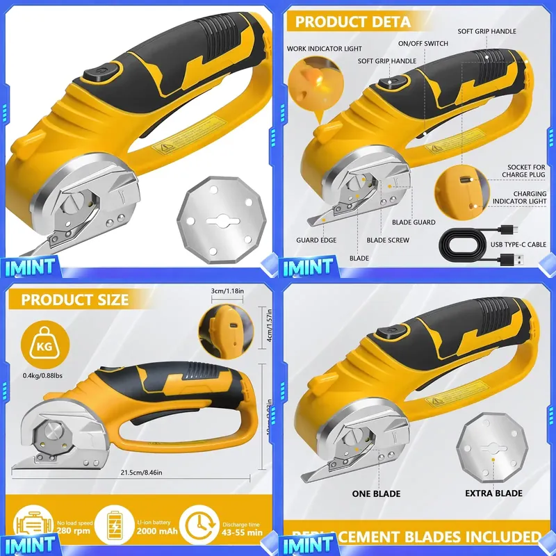 2000mAh Cordless Electric Scis - Rotary Cutter Fabric review and price