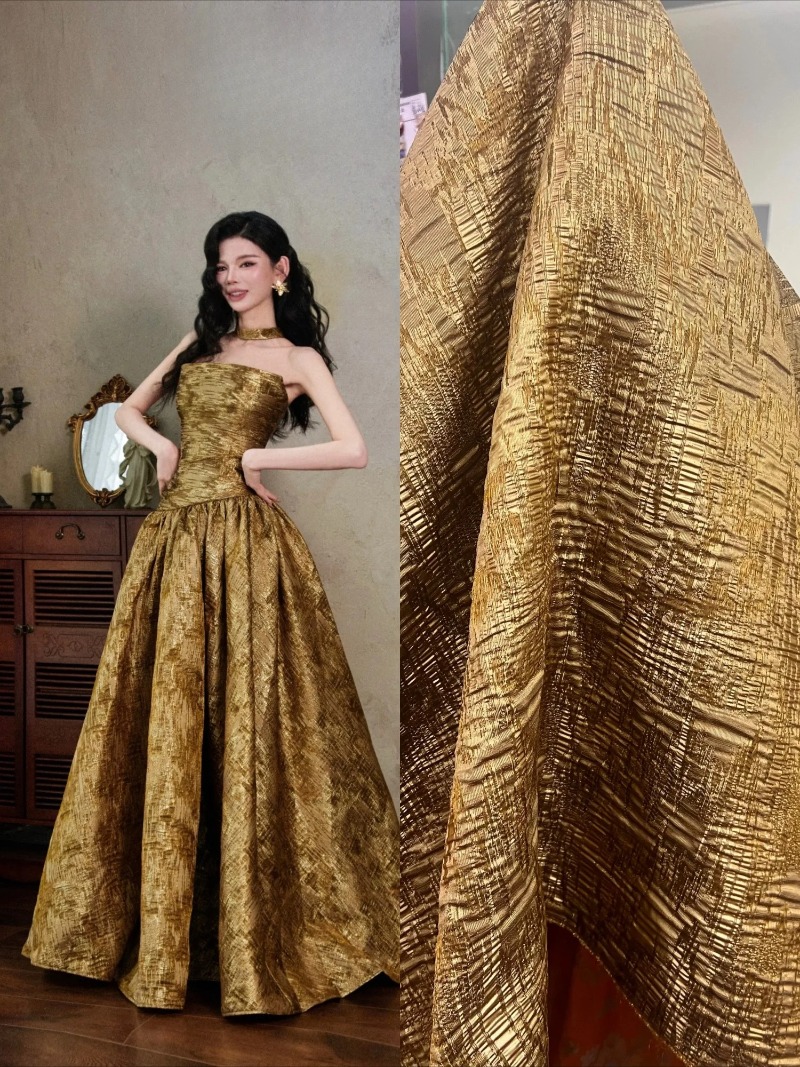 Bronze Brown Textured Irregula - Vintage Sewing Textile review and price