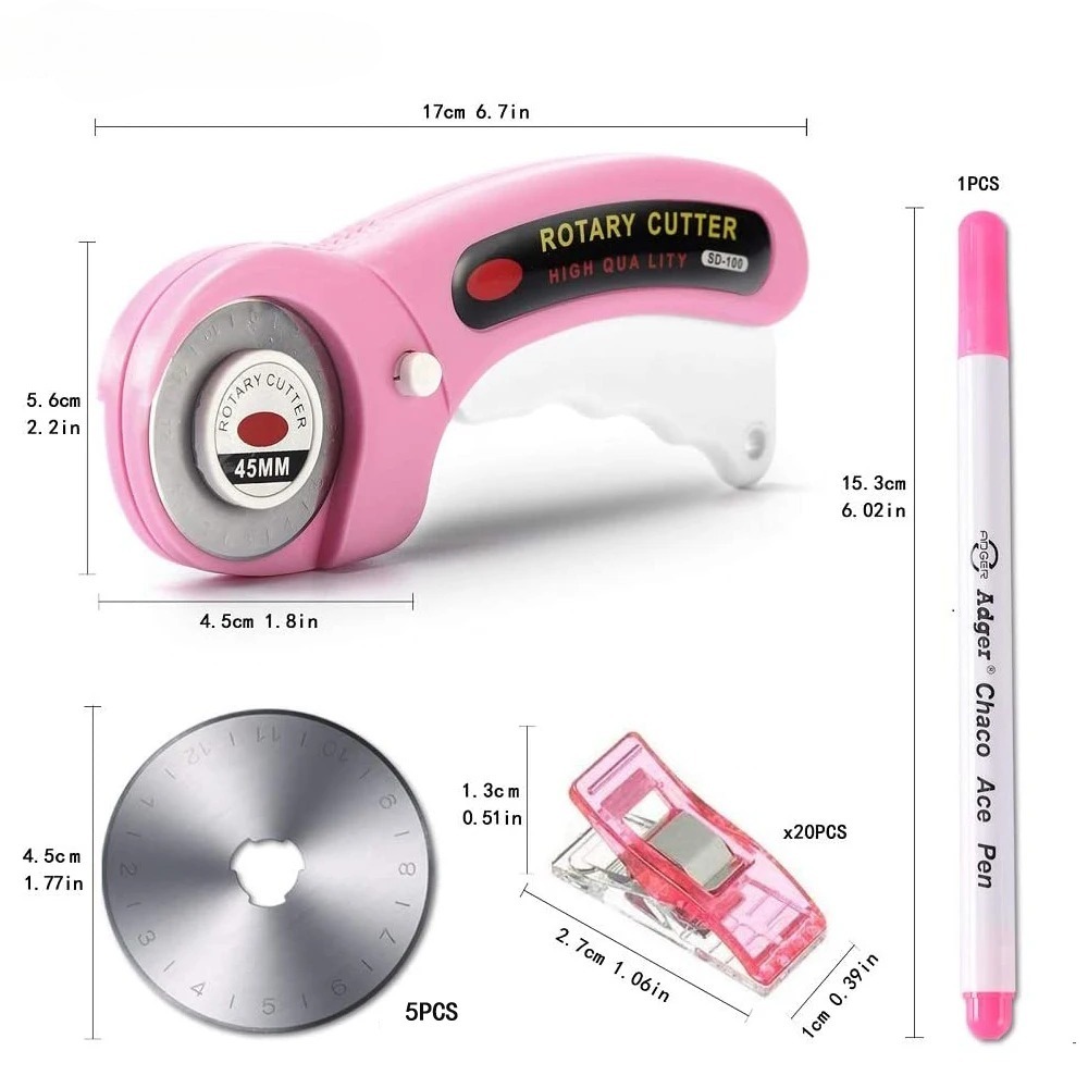 5mm Rotary Cutter with 5pcs Re - Rotary Cutter Fabric review and price