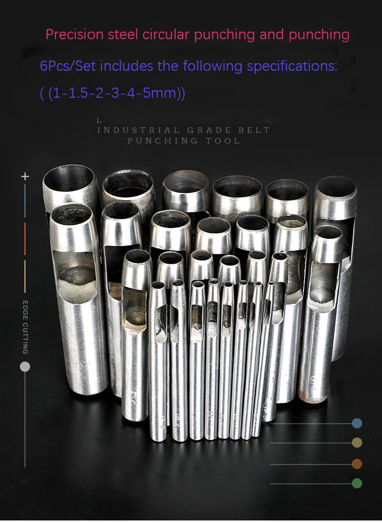 6Pcs/Set Leather Hole Punching - Sewing Tas review and price