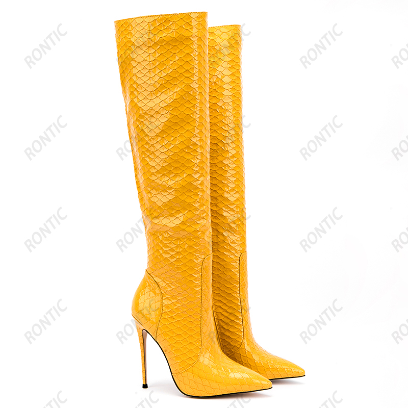 Rontic Women Winter Knee High  - Sewing Zipper review and price