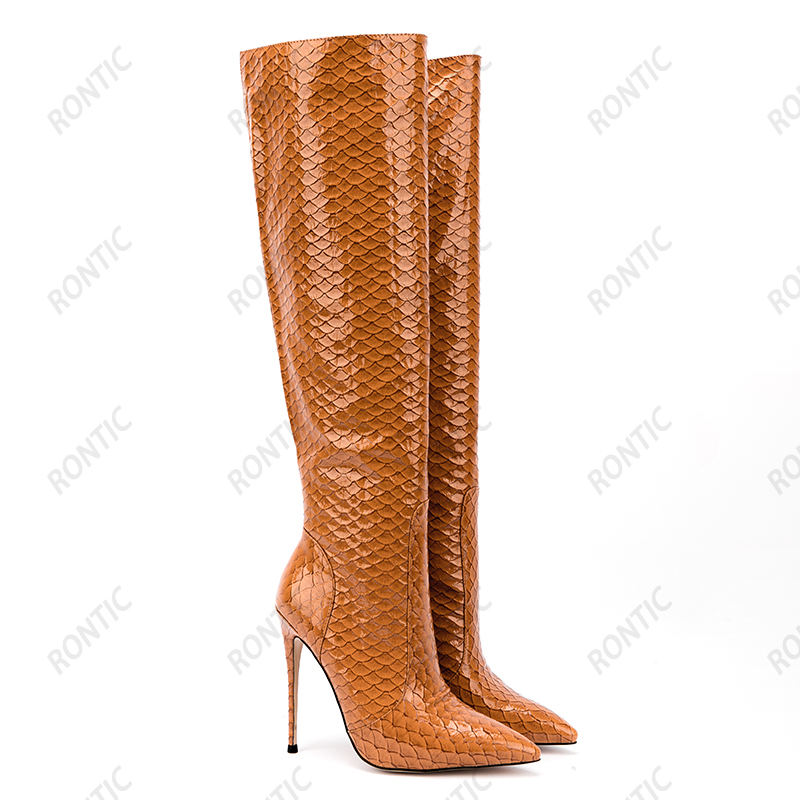 Rontic Women Winter Knee High  - Sewing Zipper review and price