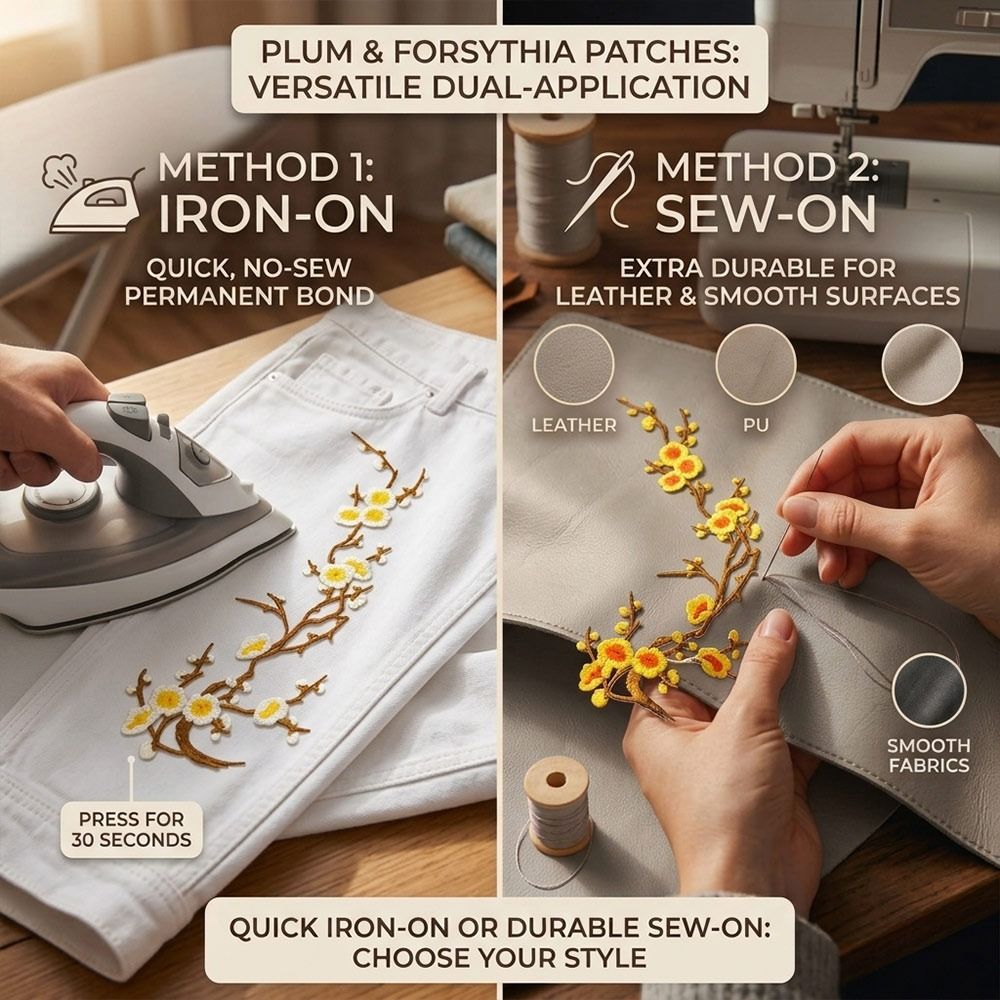 DIY Cherry Blossom Iron On Pat - Sewing Embroidery Fabric review and price
